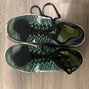 Nike Black and Green Athletic Shoes